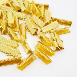 10 x veterklem 20 x 8mm goud kleur