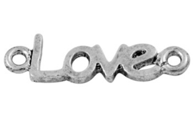 4 x Prachtige tussenzetsel "Love" 24 x 7 x 2mm Gat: 1,5mm ♥