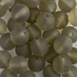 Gütermann glasparels 8mm mat c.a. 42 stuks grijs