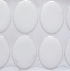 3x transparante epoxy stickers ovaal 18 x 13mm