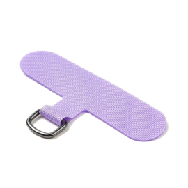 2 x Bevestigingsplaatje telefoonkoord T-vorm 60 x 35 mm – gat 9 x 7 mm – lilac