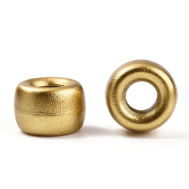 20 x Matte rondellen acryl kralen 9 x 6mm Gat: 3,8mm Gold