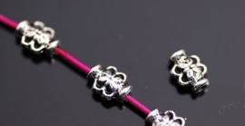 10 x metalen spacer beads van Tibetaans zilver 8 x3mm