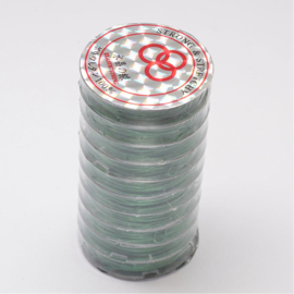 1 rol elastiek transparant 0,8 mm donker groen