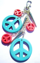 1 x  howlite turquoise peace kraal 25mm x 4mm Turkoois