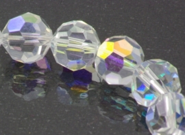 15  stuks Tsjechische kristal AB facet kralen 6mm