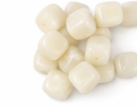 10 x Acryl kralen cube two tone opaque 17 x 15,5 x 15,5 mm – gat 3 mm – PapayaWhip