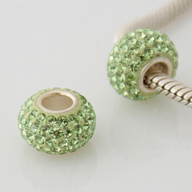 Lichtgroen Swarovski  925 Sterling Zilver