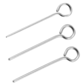 10 x Roestvrij stalen (RVS) kettelstiften 35mm stainless steel Zilver 