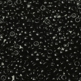 c.a. 5 gram Miyuki rocailles 11/0 - opaque black