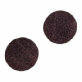 15 x DQ Leren Cabochon 7mm Roasted Brown