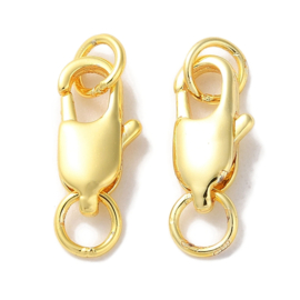 1 x Verbindingssluiting 12 x 2,8mm met ringen 5 x 1mm Ø 3,5mm Goud kleur