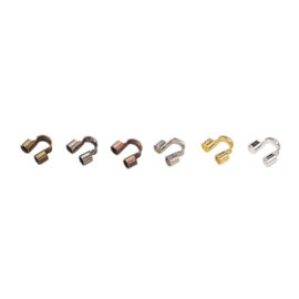 1 doosje draadbeschermers 5 x 6 x 2 mm – gat 1,5 mm – mix kleuren
