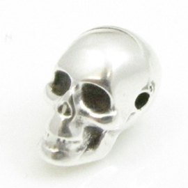 DQ  metaal kraal hanger  scull 9x7,5mm gat 1.6mm antiek zilverkleur   (Nikkelvrij)