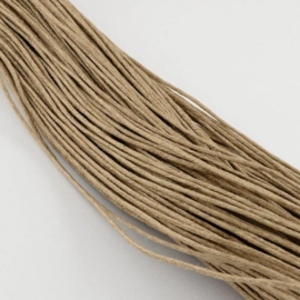 10 meter waxkoord 1,5mm dik kleur: naturel smoked beige