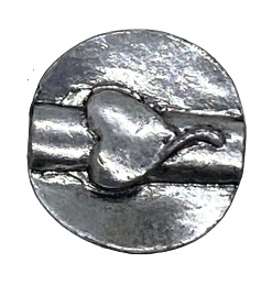 5 x metalen kraal met hartje 18 x 18mm gat: 2mm (op is op!)