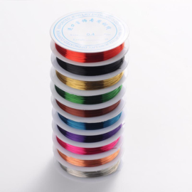 10 rolletjes metaaldraad in verschillende kleuren 0,8mm 5 meter per rol (Pakketpost) (In bestelling)