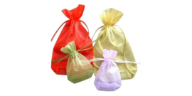 Luxe organza zakjes 26 x 14 x 4cm