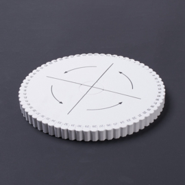 1 x EVA Braiding Disc – Kumihimo vlechtschijf rond wit 15 x 0,95 cm (64 sleuven)
