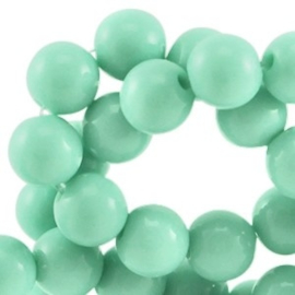 40x Acryl pastel 6mm Pastel emerald groen