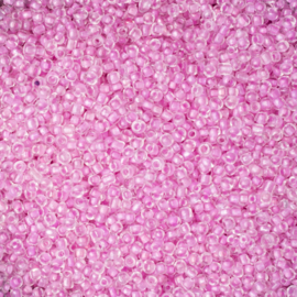 20  gram rocailles12/0 2mm roze Luminous inside