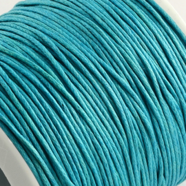 10 meter Waxkoord katoen 1 mm – medium turquoise