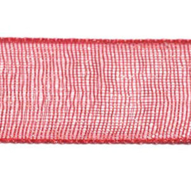 Organza Lint 10 mm per 5 meter Rood