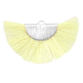 Kwastjes hanger Silver-light yellow