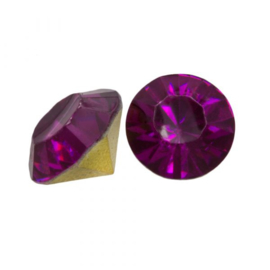 2 x Puntsteen  Preciosa SS39 setting 8mm Deep Fuchsia