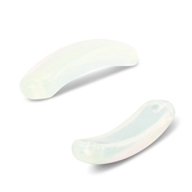 1 x  Natuursteen tussenstuk Maansteen Moonstone Milky white ca. 36 x 8,5 - 10,5mm (Ø1,5mm)
