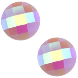 2 x Basic cabochon 10mm Violet paars diamond