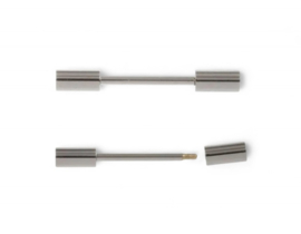 1 x Schroefsluiting voor Koord (Binnenmaat 2 mm - 25 x 3 mm) Antiek Zilver (Nikkelvrij)