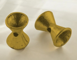 10 x Metalen diabolo kraal voor puntsteen van 6mm, 10 x 8,5mm antiek goudkleur