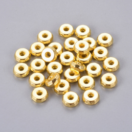 15 x metalen rondellen schijf kralen 8 x 3mm Gat 2mm Goud kleur (Nikkelvrij)