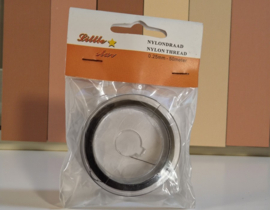 1 x Nylondraad 0,25 mm – zwart – 50 meter