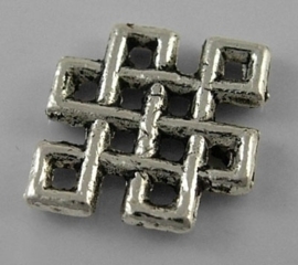 10 Tibetaans zilveren tussenzetsels connetcors 10 x 12,5mm gat: 1mm