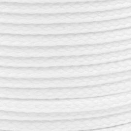 1 meter sieradenkoord c.a. 4 x 3mm kleur White