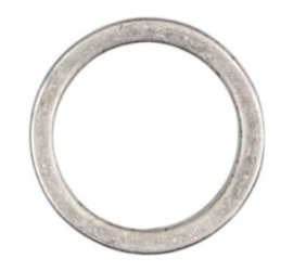 1x DQ metaal Ring Plat 38 x 3mm Ø30mm Antiek Zilver kleur (Nikkelvrij)