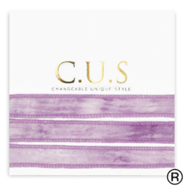 1 x C.U.S® sieraden lint Dip dye heather purple ca. 70x1.2cm