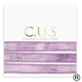 1 x C.U.S® sieraden lint Dip dye heather purple ca. 55x1.2cm