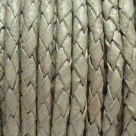 1 x Rol DQ leer rond 3mm Forest Brown per 25 meter