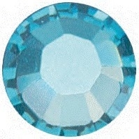 2 x  Swarovski plat strass steentje 5mm Aquamarine