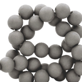 30 x matte acryl kralen 8mm Anthracite grey (Ø1.9mm) 