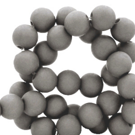 50 x 4 mm acryl kralen Anthracite grey (Ø1.2mm)