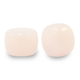 10 x rondellen glaskralen Light peach pink  8mm