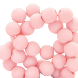 30 x  matte acryl kralen 8mm Sunset pink (Ø1.9mm)