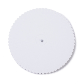 1 x EVA Braiding Disc – Kumihimo vlechtschijf rond wit 15 x 0,95 cm (64 sleuven)