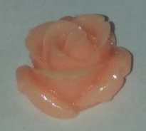 2 x  Cabochon roos peach zalm roze 16mm