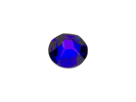 2 x Swarovski donkerblauw plat strass steentje 5mm