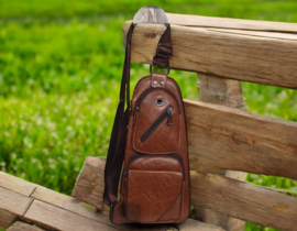 Unisex Crossbody bag light brown